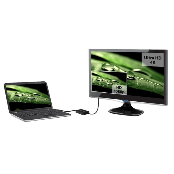 USB 3.0 to HDMI Adapter - 4K 30Hz Ultra HD - DisplayLink Certified - Picture 2 of 6